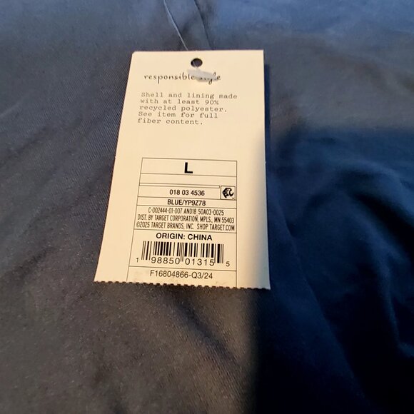 A New Day Womens Long Sleeve Blue Twist Front Dress  Size  Large - Picture 5 of 9